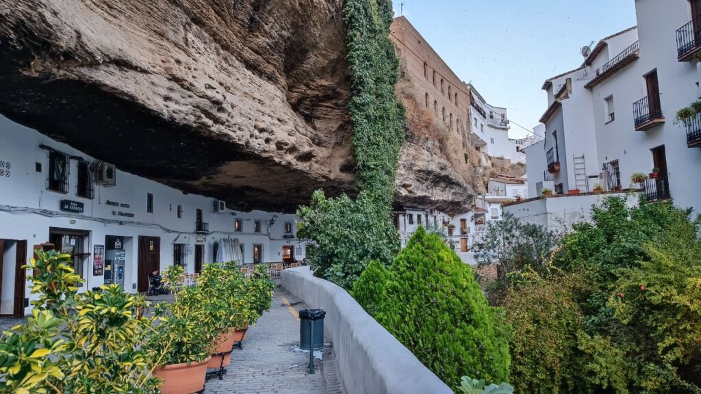 White villages of Cádiz in spring in a motorhome