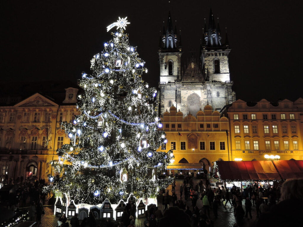 Kerstsfeer camper Praag